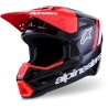 casco cross alpinestars SM3 Radium negro-rojo