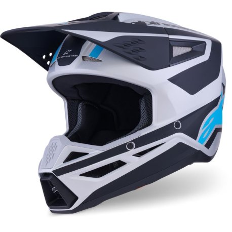 casco cross alpinestars sm3 heat negro-plata