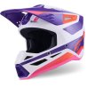 casco cross alpinestars sm3 heat blanco-morado