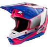 casco cross alpinestars sail blanco-rosa-azul