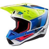 casco cross alpinestars sail azul-amarillo