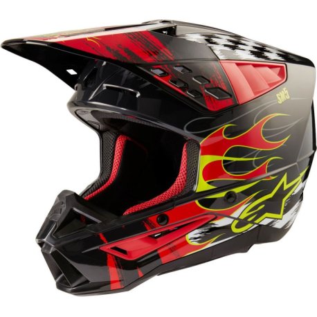 casco cross alpinestars sm5 rash rojo