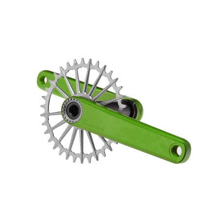 BIELAS GARBARUK XC CRANKSET (170MM, BIELA GREEN, CIERRE SILVER)