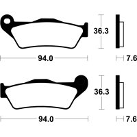 Pastillas de freno Tecnium Scooter orgánicas ME171