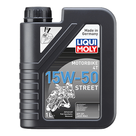 Aceite de motor LIQUI MOLY Advanced Full Synthetic 4T 15W-50 Street - Botella 1L