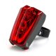 V BIKE Luz trasera de bicicleta, LED + indicador carril LASER