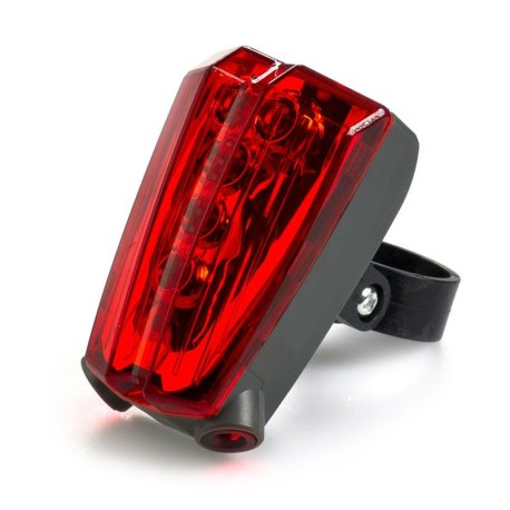 V BIKE Luz trasera de bicicleta, LED + indicador carril LASER
