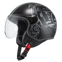 casco jet nzi ART B-VESPA TURIA BLACK MATT