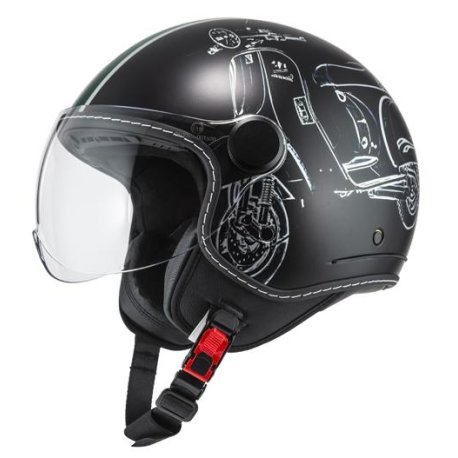 casco jet nzi ART B-VESPA TURIA BLACK MATT