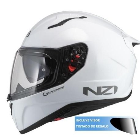 casco integral nzi FRECCIA DUO SOLID NOUVEAU WHITE