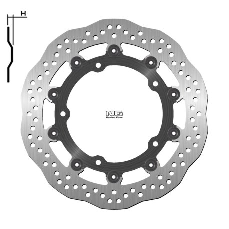 Disco de freno NG BRAKES ondulado flotante 1623XG