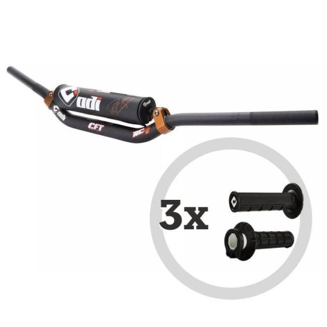 Kit manillar ODI CFT Podium MX + 3 pares de puños MX V2 Lock-On medio cuadradillo