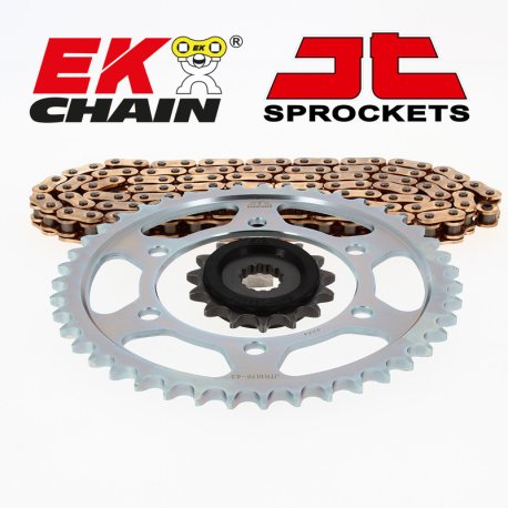 Kit de cadena EK/JT 520 MVXZ2 16/39-114 - Corona acero standard honda nc700 2012-2014