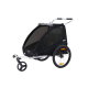 REMOLQUE PARA BICICLETAS INFANTIL COASTER XT NEGRO, 2 PLAZAS