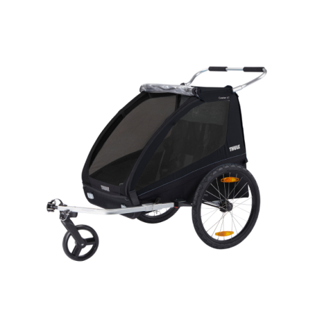 REMOLQUE PARA BICICLETAS INFANTIL COASTER XT NEGRO, 2 PLAZAS