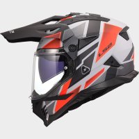 CASCO LS2 MAXITRAIL MX702 PIONEER II BLOCK GRIS-ROJO