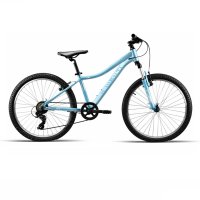 Bicicleta 24" ALUM SHIMANO SUSP 1x7V CELESTE 2026