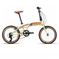 Bicicleta plegable jl-wenti "20" aluminio 6VEL shimano crema