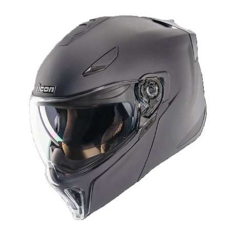 Casco modular icon Threshold solid negro mate
