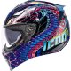 casco modular icon Threshold lazer cobra blue