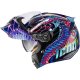 casco modular icon Threshold lazer cobra blue