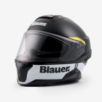 casco integral BLAUER FULL FACE FF-01 NEGRO-blanco