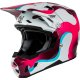 Casco fly racing Formula CC Vibe - blanco/rosa/azul