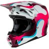 Casco fly racing Formula CC Vibe - blanco/rosa/azul
