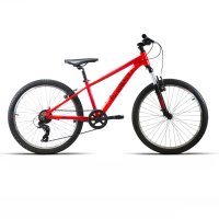 Bicicleta 24" ALUM SHIMANO SUSP 1x7V ROJO 2026