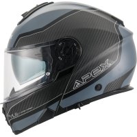 Casco APEX MC500 Carbon Dolomites negro/gris/plata brillante