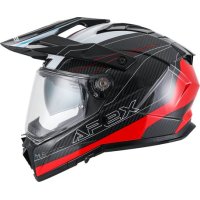 Casco APEX AC500 Carbon Sahara Blanco/rojo/azul brillante