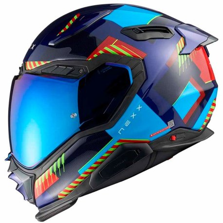 casco NEXX Helmet X.WST3 FLUENCE azul-rojo