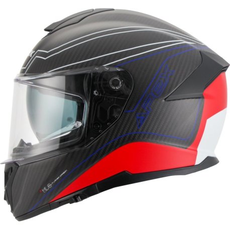 Casco APEX FC500 Carbon Assen blanco/rojo/azul mate