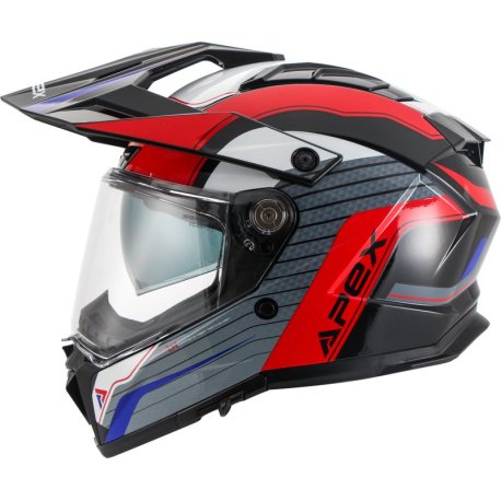 Casco APEX AT300 Everest blanco/rojo/azul