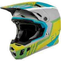 Casco FLY RACING Formula CC Strike gris mat/Green/Teal