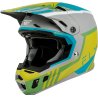 Casco FLY RACING Formula CC Strike gris mat/Green/Teal