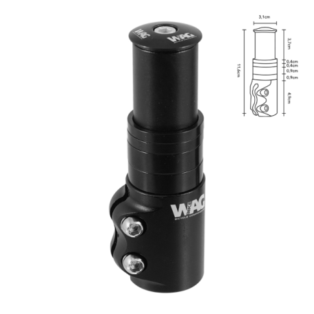 Adaptador ahead 1/8” con espaciadores para 28.6mm