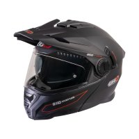 Casco Moto Modular Gari G110 Adventure negro mate-rojo