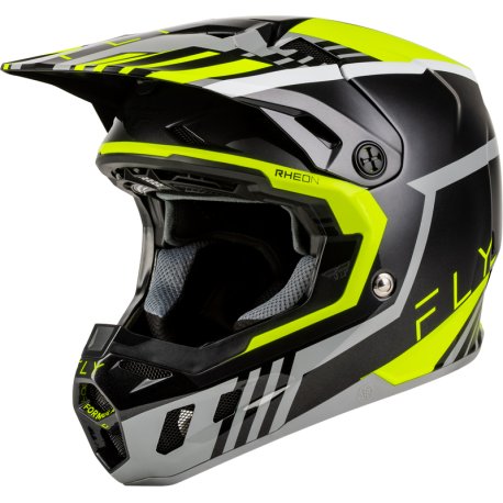 Casco FLY RACING Formula CC Strike - gris/negro/Hi-Vis