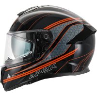 Casco APEX FT300 Vienna negro/naranja
