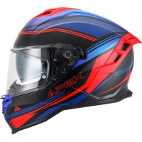 Casco APEX FI200 París azul/rojo mate