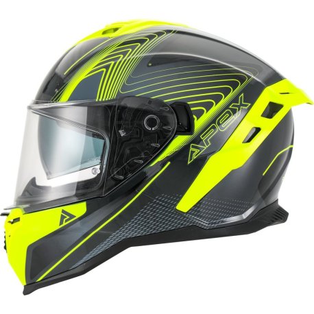 Casco APEX FI200 Madrid gris/amarillo