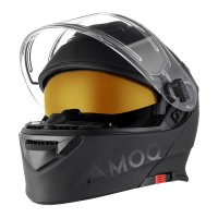 Casco abatible modular AMOQ Protean con visera eléctrica opaca