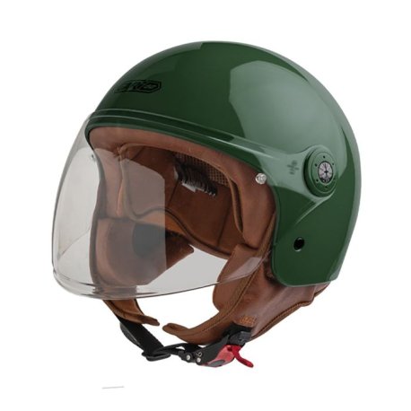 Casco jet garibaldi Gari Demi-Jet G11 verde britanico
