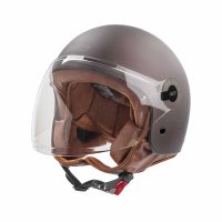 Casco jet garibaldi Gari Demi-Jet G11 cafe mate