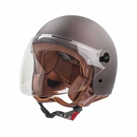 Casco jet garibaldi Gari Demi-Jet G11 cafe mate