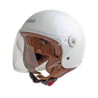 Casco jet garibaldi Gari Demi-Jet G11 blanco perla
