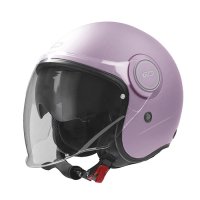 Casco Moto Jet Gari G21 Sunvisor rosa mate