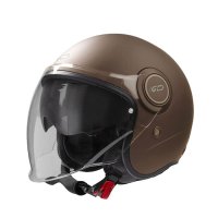 Casco Moto Jet Gari G21 Sunvisor cafe mate
