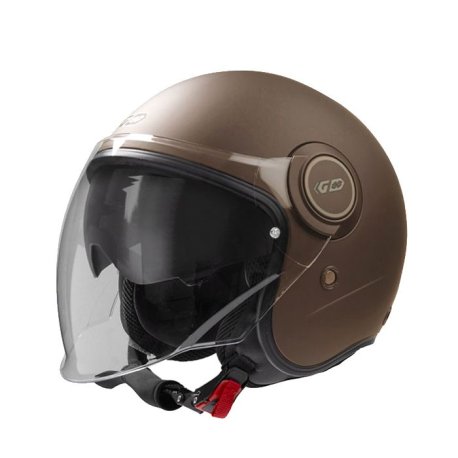 Casco Moto Jet Gari G21 Sunvisor cafe mate